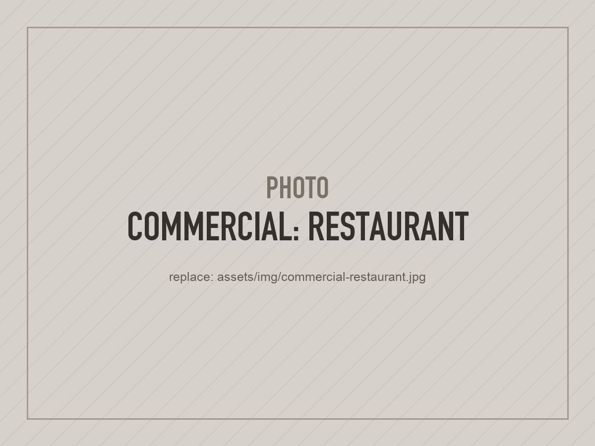Placeholder photo: restaurant fit up