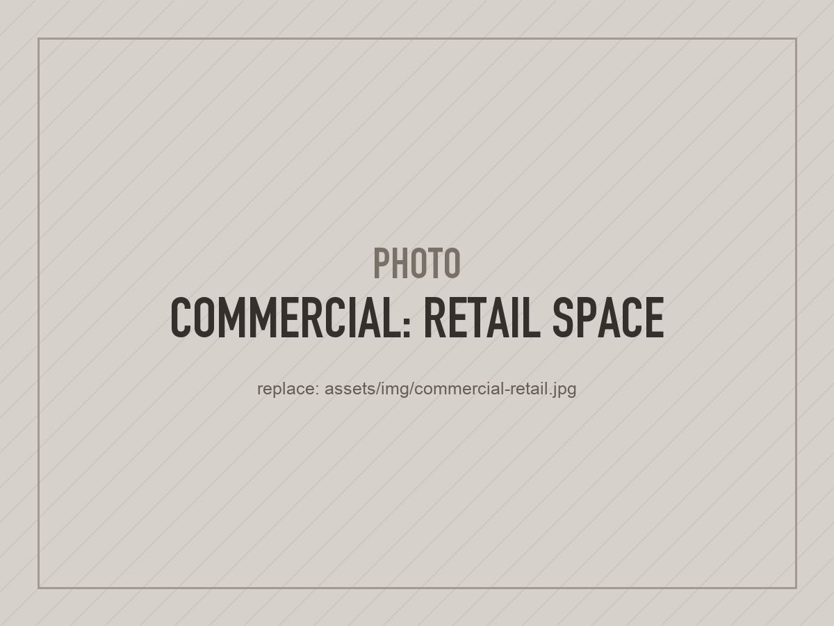 Placeholder photo: commercial retail space fit up