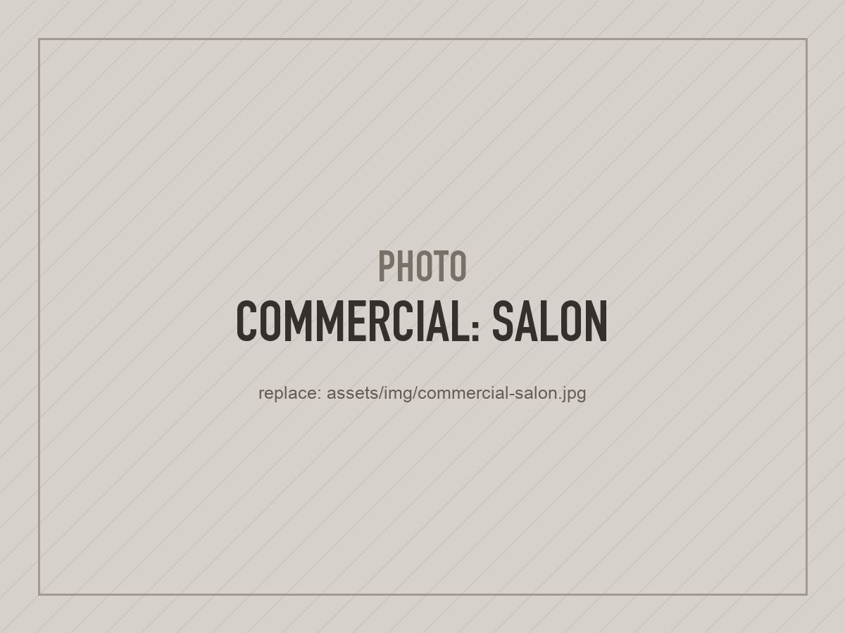 Placeholder photo: salon fit up