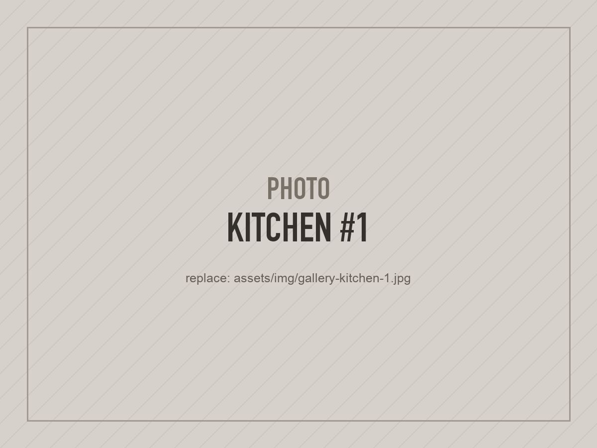 Placeholder photo: kitchen 1