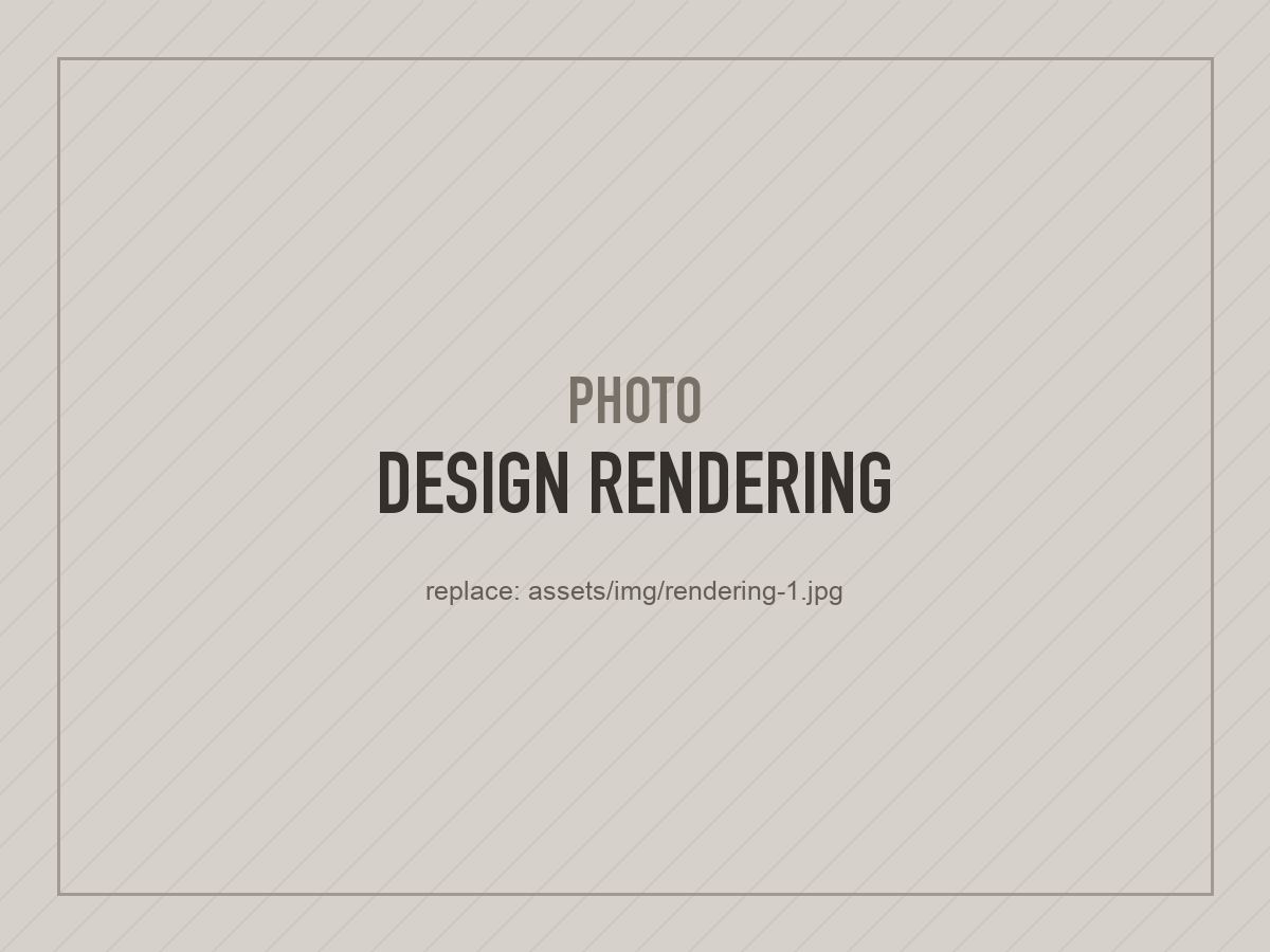 Placeholder photo: kitchen design rendering