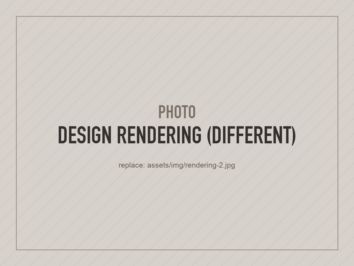 Placeholder photo: design rendering